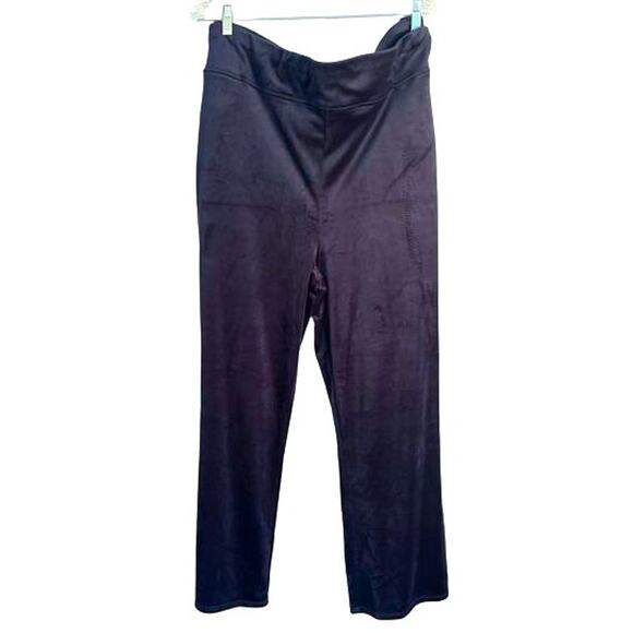Cuddl Duds Pants Womens Size 3X Blue Velour Pull On Elastic Waist Straight Leg - Picture 1 of 7